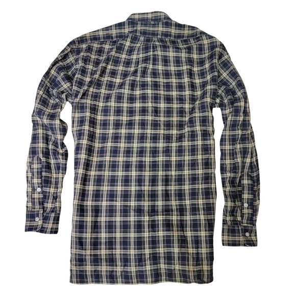 Ralph Lauren McMeel Navy & Tan Plaid Button-Down Shirt L - Picture 3 of 6